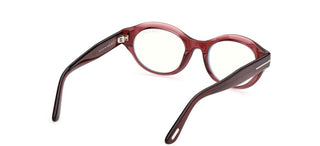 Tom Ford FT6172-B BLUE BLOCK women Red Oval Eyeglasses