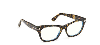 Tom Ford FT6173-B BLUE BLOCK unisex Havana Squared Eyeglasses
