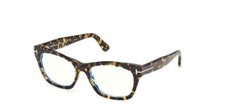 Tom Ford FT6173-B BLUE BLOCK unisex Havana Squared Eyeglasses