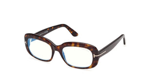 Tom Ford FT6174-B BLUE BLOCK women Havana Rectangle Eyeglasses