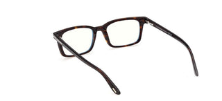 Tom Ford FT6175-B BLUE BLOCK men Havana Rectangle Eyeglasses