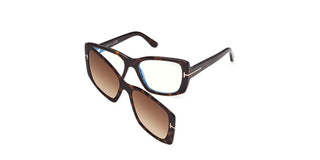 Tom Ford FT6176-B BLUE BLOCK women Havana Cat Eye Eyeglasses