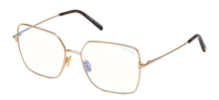 Tom Ford FT 5739-B BLUE BLOCK women Rose gold Geometric Eyeglasses