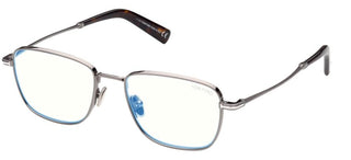 Tom Ford FT 5748-B BLUE BLOCK men Ruthenium Geometric Eyeglasses