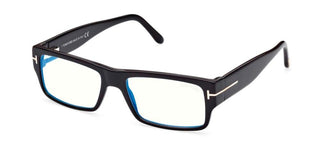 Tom Ford FT 5835-B BLUE BLOCK men Black Geometric Eyeglasses