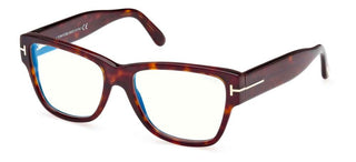 Tom Ford FT 5878-B BLUE BLOCK women Havana Geometric Eyeglasses