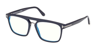 Tom Ford FT 5942-B BLUE BLOCK men Blue Geometric Eyeglasses