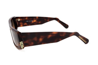 Gcds Gd0009 Unisex Havana Geometric Sunglasses