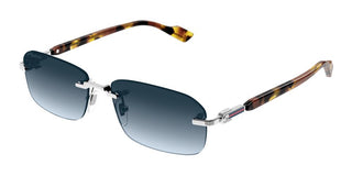 Gucci GG1221S men Havana Geometric Sunglasses