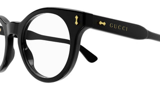 Gucci GG1266O men Black Round Eyeglasses