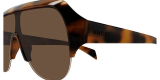 Gucci GG2023S women Havana Shield Sunglasses