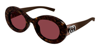 Gucci GG2026S women Havana Round Sunglasses