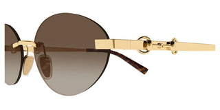 Gucci Gg2051s Women Gold Round Sunglasses