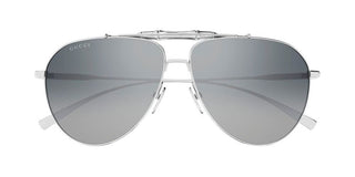 Gucci GG2064S men Silver Pilot Sunglasses