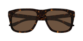 Gucci GG2077S men Havana Squared Sunglasses