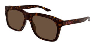 Gucci GG2077S men Havana Squared Sunglasses