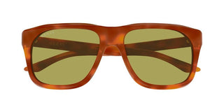 Gucci GG2077S men Havana Squared Sunglasses