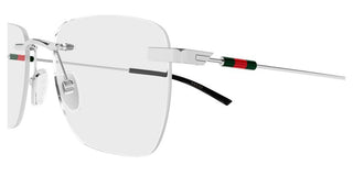 Gucci GG2099O men Silver Squared Eyeglasses