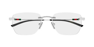 Gucci GG2099O men Silver Squared Eyeglasses
