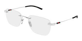 Gucci GG2099O men Silver Squared Eyeglasses