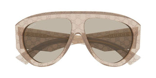 Gucci GG2128S men Brown Pilot Sunglasses