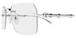 Gucci GG2154O men Silver Squared Eyeglasses