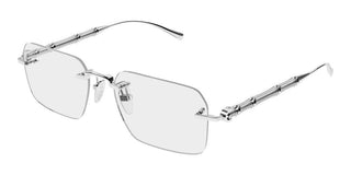 Gucci GG2154O men Silver Squared Eyeglasses