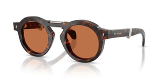 Moncler Glisse Me6019u Unisex Havana Round Sunglasses