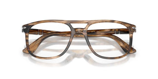 Persol Greta Po 3329v Unisex Brown Pilot Eyeglasses