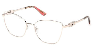 Guess Gu50316 Unisex Gold Cat Eye Eyeglasses