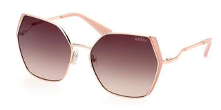 Guess Gu7843 Unisex Rose Gold Squared Sunglasses