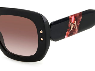 Carolina Herrera HER 0186/S women Black Geometric Sunglasses
