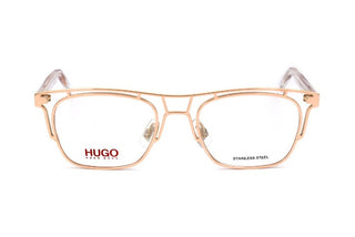 Hugo HG 1023 men Rose gold Geometric Eyeglasses