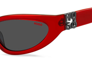 Hugo HG 1255/S men Red Cat Eye Sunglasses