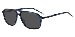 Hugo HG 1398/S men Blue Rectangle Sunglasses