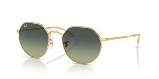 Ray-ban Jack Rb 3565 Unisex Gold Round Sunglasses