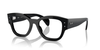 Ray-ban Jorge Rx 7681v Unisex Black Squared Eyeglasses