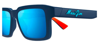 Maui Jim Kahiko Mj0635s Unisex Blue Rectangle Sunglasses
