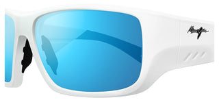 Maui Jim Keha Af Mj0664sa Men White Squared Sunglasses