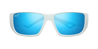 Maui Jim Keha Af Mj0664sa Men White Squared Sunglasses