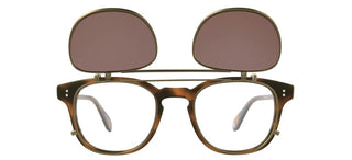 GARRETT LEIGHT LANGLEY CLIP unisex Gold Squared Eyeglasses