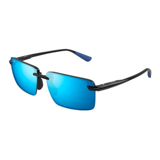 Maui Jim Laulima Af Mj0656sa Men Black Geometric Sunglasses