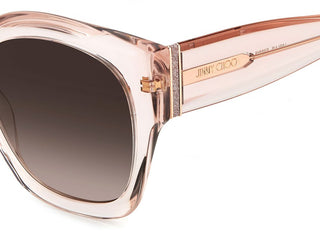 Jimmy Choo LEELA/S women Brown Squared Sunglasses