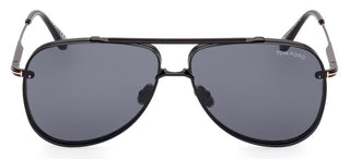 Tom Ford Leon Ft1071 Unisex Black Pilot Sunglasses