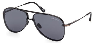 Tom Ford Leon Ft1071 Unisex Black Pilot Sunglasses