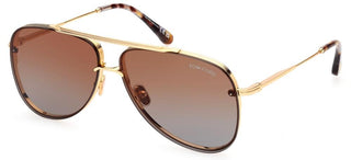 Tom Ford Leon Ft1071 Unisex Gold Pilot Sunglasses