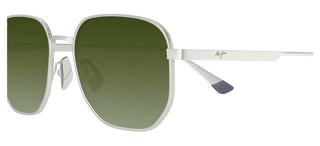 Maui Jim Lewalani Af Mj0632sa Unisex Silver Squared Sunglasses