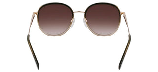 Longchamp Lo176s Unisex Gold Round Sunglasses
