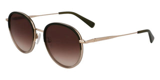 Longchamp Lo176s Unisex Gold Round Sunglasses
