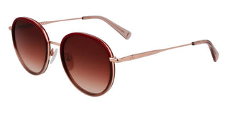 Longchamp Lo176s N Women Rose Gold Round Sunglasses